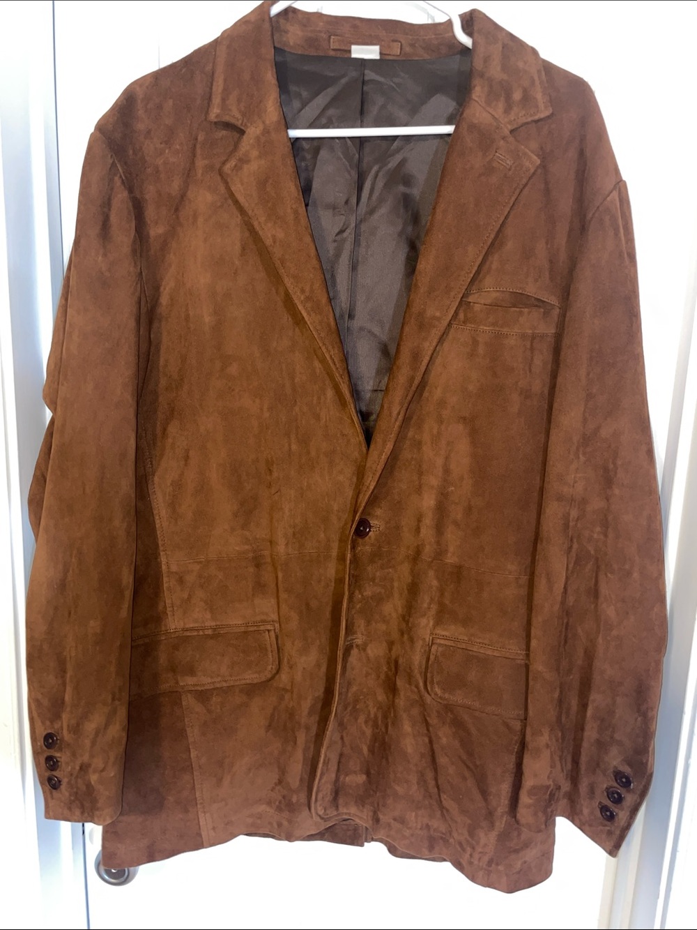 Orvis Luxury Leather Suede Brown Jacket 40